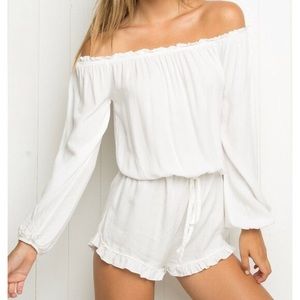 BRANDY MELVILLE White Gabriella Romper